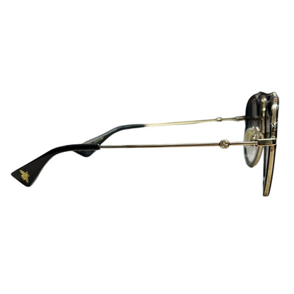 GUCCI Metal/Acetate GG0908S Black/Gold with Grey Gradient Lenses Gold-tone Hardware NJ172