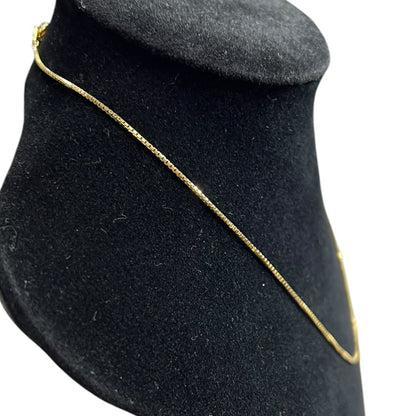 UNBRANDED Accessory 18K Gold Box Chain Necklace Gold Gold Hardware je78