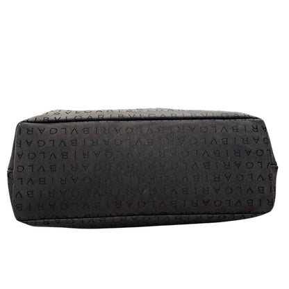BVLGARI Jacquard Canvas, Leather BVLGARI Logo Canvas Tote Tote Charcoal Grey, Brown, Orange Silver Hardware BV54