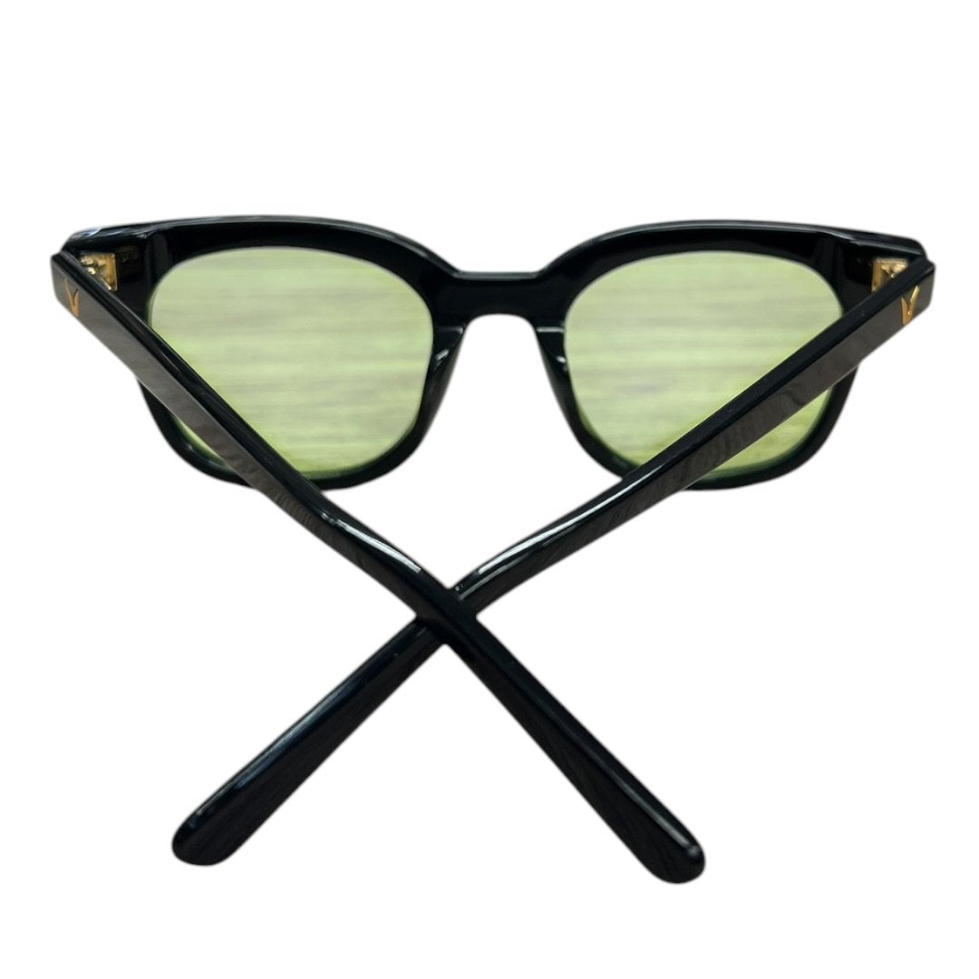GENTLE MONSTER Acetate South Side Sunglasses Black, Green Gold-tone Hardware JU222
