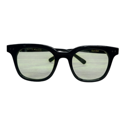 GENTLE MONSTER Acetate South Side Sunglasses Black, Green Gold-tone Hardware JU222