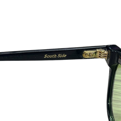GENTLE MONSTER Acetate South Side Sunglasses Black, Green Gold-tone Hardware JU222