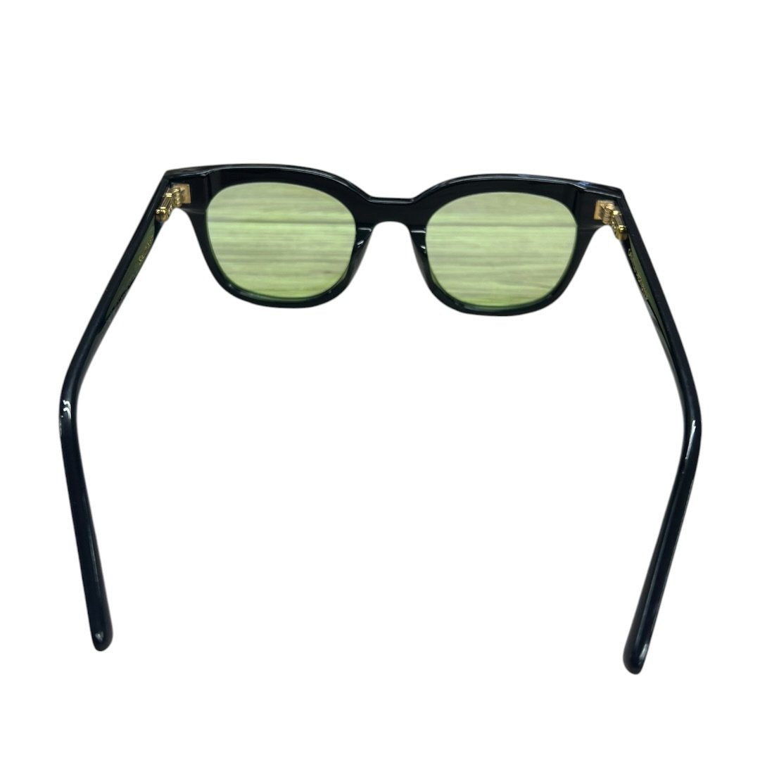 GENTLE MONSTER Acetate South Side Sunglasses Black, Green Gold-tone Hardware JU222