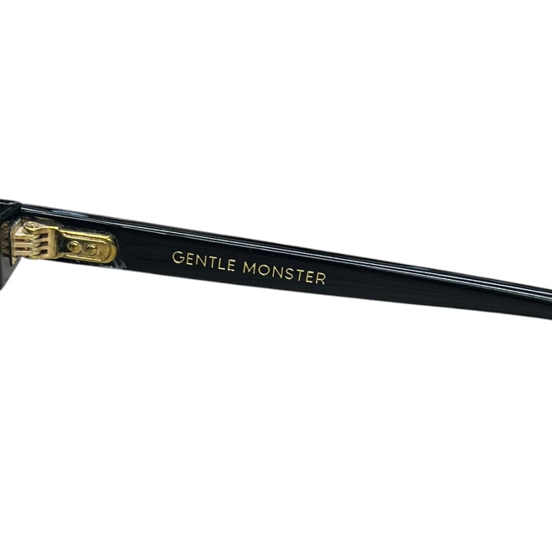 GENTLE MONSTER Acetate South Side Sunglasses Black, Green Gold-tone Hardware JU222