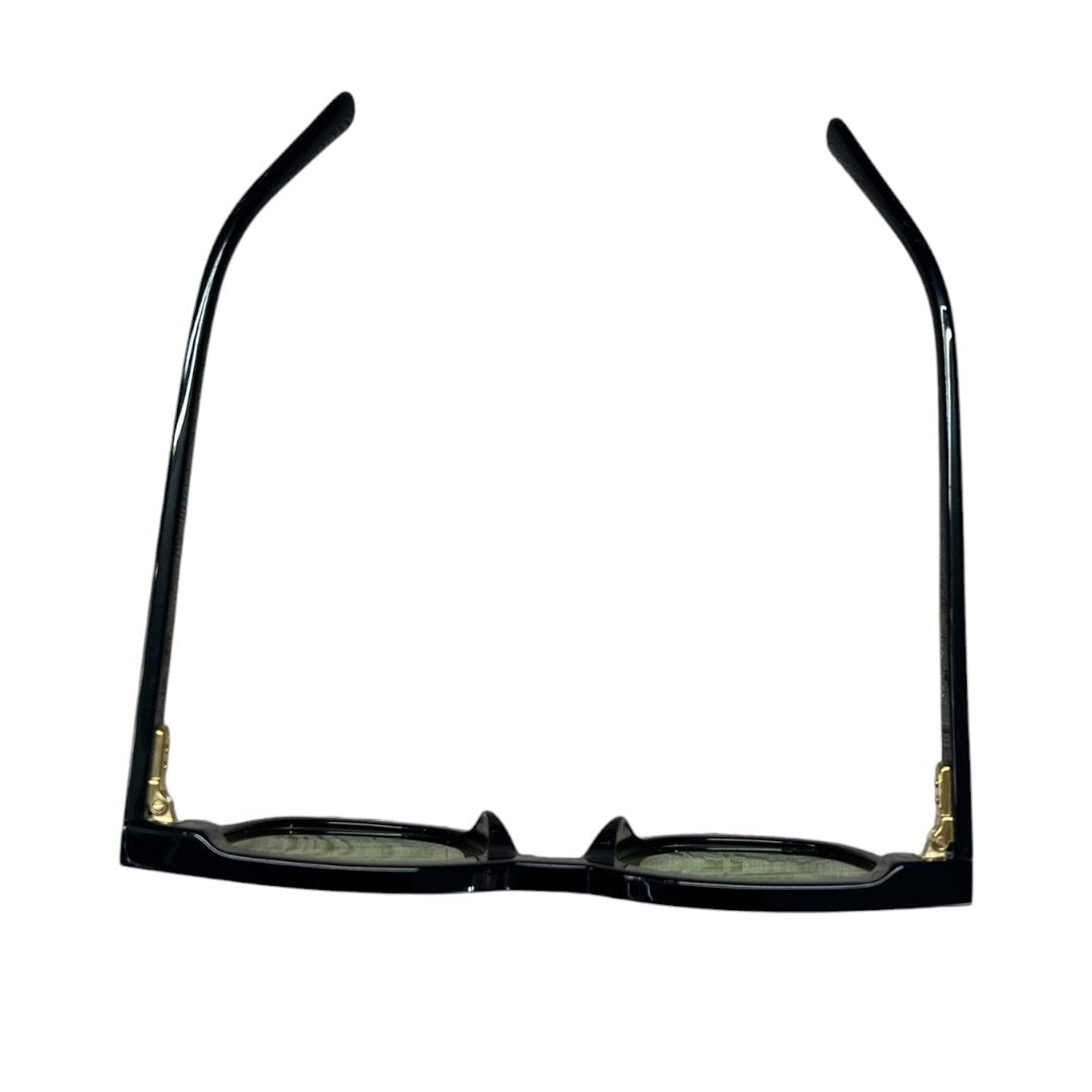 GENTLE MONSTER Acetate South Side Sunglasses Black, Green Gold-tone Hardware JU222