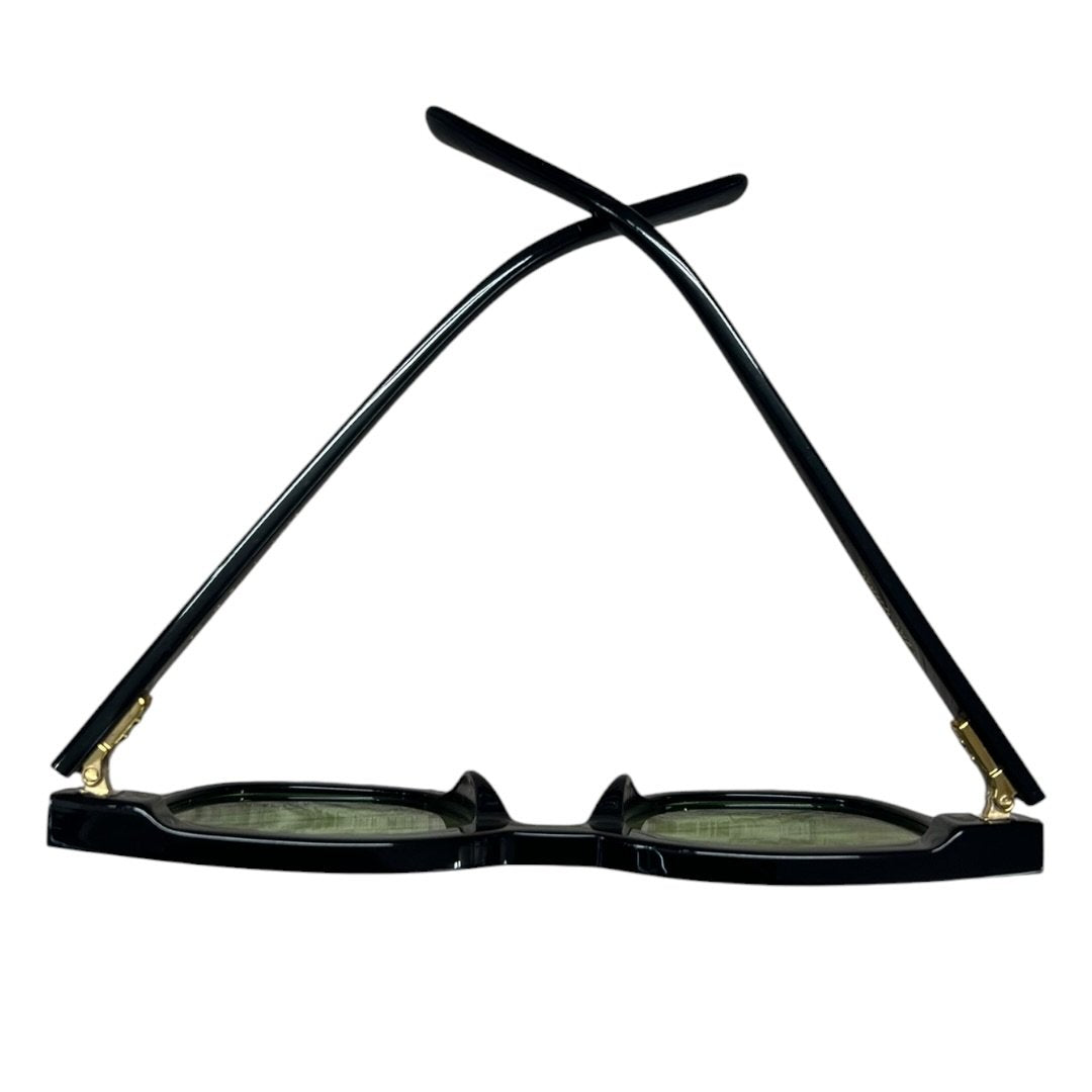 GENTLE MONSTER Acetate South Side Sunglasses Black, Green Gold-tone Hardware JU222