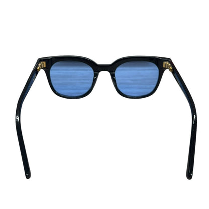 GENTLE MONSTER Acetate South Side Sunglasses Black, Blue Gold Hardware JU219