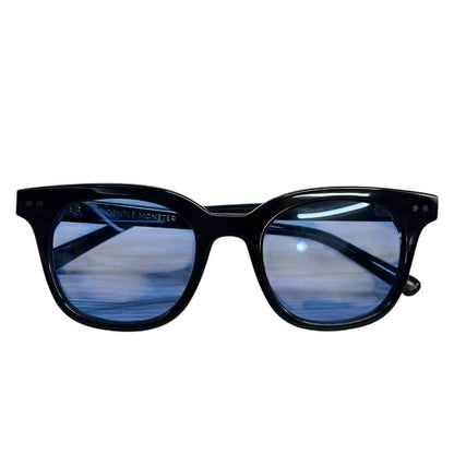 GENTLE MONSTER Acetate South Side Sunglasses Black, Blue Gold Hardware JU219