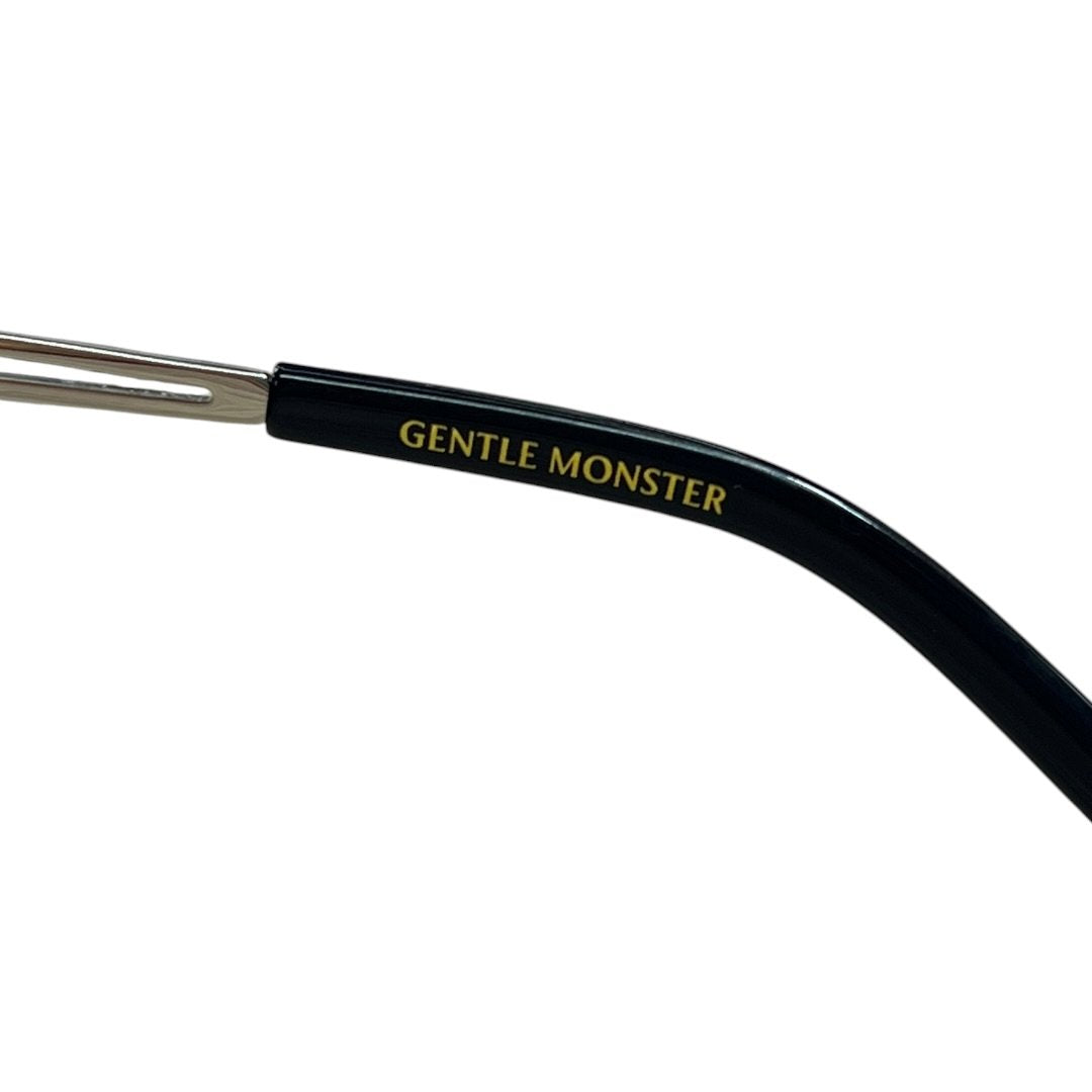 GENTLE MONSTER Acetate La Sola Sunglasses Black Silver Hardware JU220