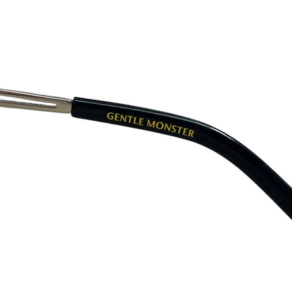 GENTLE MONSTER Acetate La Sola Sunglasses Black Silver Hardware JU220