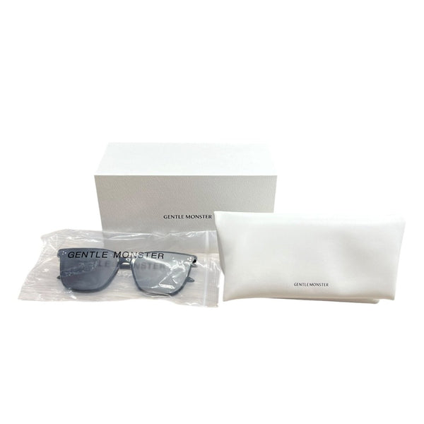 GENTLE MONSTER Acetate La Sola Sunglasses Black Silver Hardware JU220