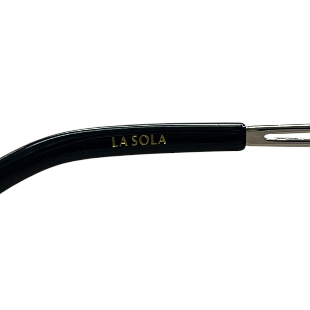 GENTLE MONSTER Acetate La Sola Sunglasses Black Silver Hardware JU220