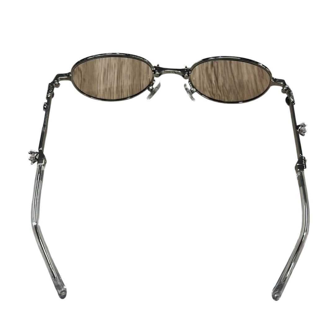 GENTLE MONSTER Metal PICO Sunglasses Silver, Brown Silver Hardware JU224