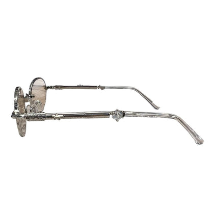 GENTLE MONSTER Metal PICO Sunglasses Silver, Brown Silver Hardware JU224