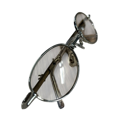 GENTLE MONSTER Metal PICO Sunglasses Silver, Brown Silver Hardware JU224