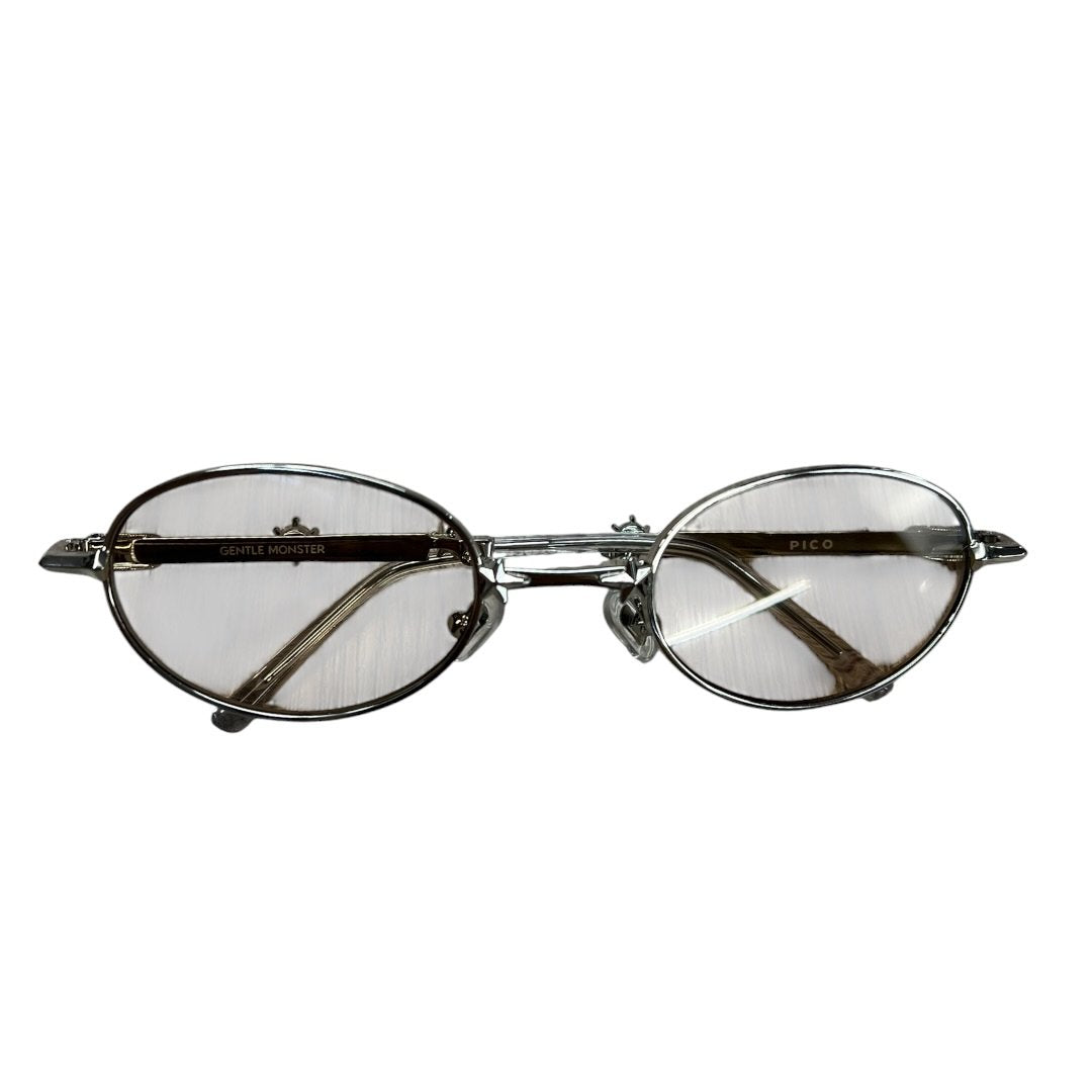 GENTLE MONSTER Metal PICO Sunglasses Silver, Brown Silver Hardware JU224
