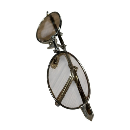 GENTLE MONSTER Metal PICO Sunglasses Silver, Brown Silver Hardware JU224