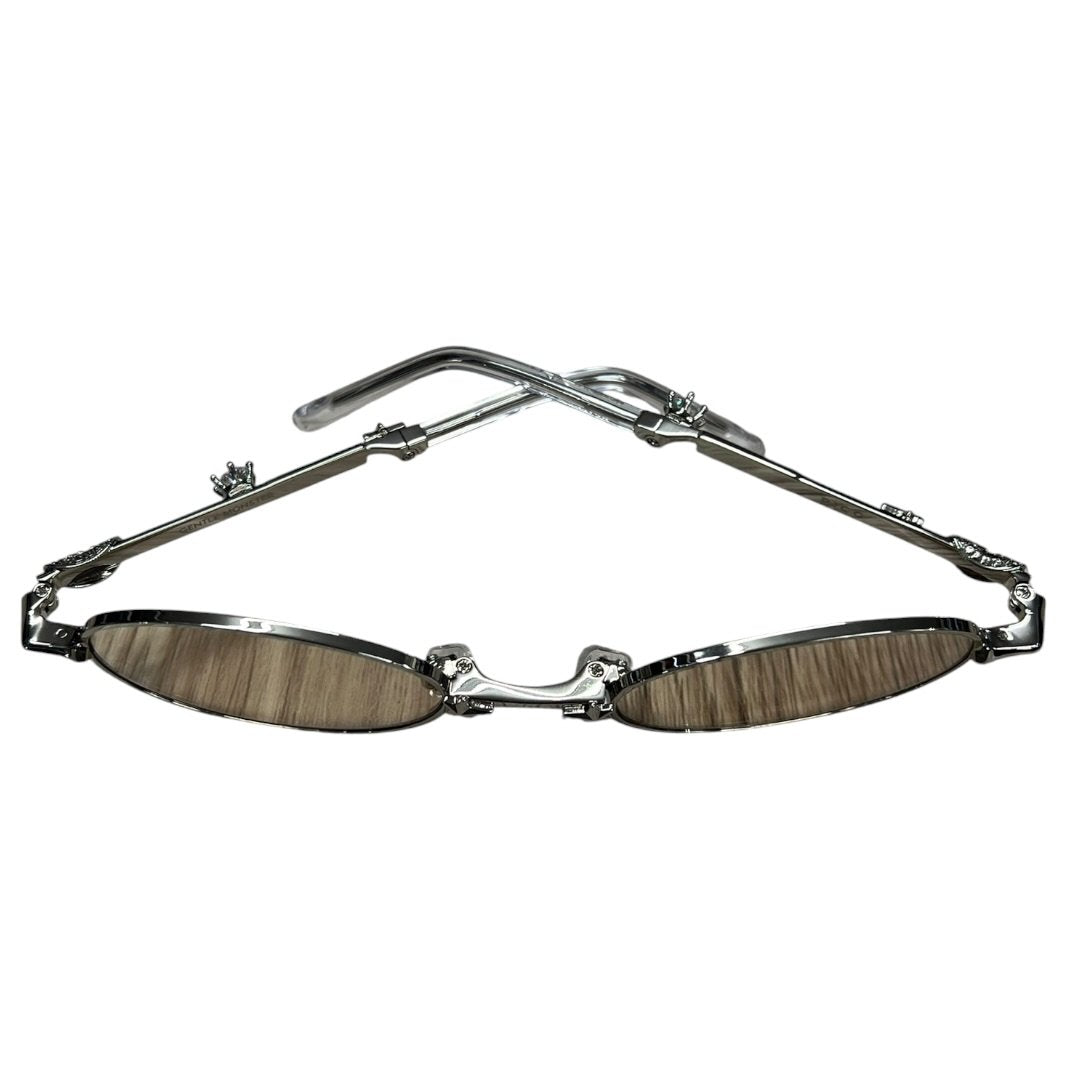 GENTLE MONSTER Metal PICO Sunglasses Silver, Brown Silver Hardware JU224