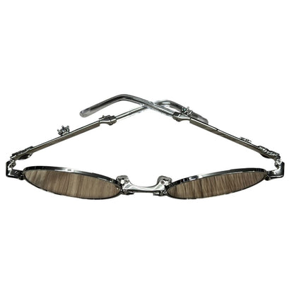 GENTLE MONSTER Metal PICO Sunglasses Silver, Brown Silver Hardware JU224