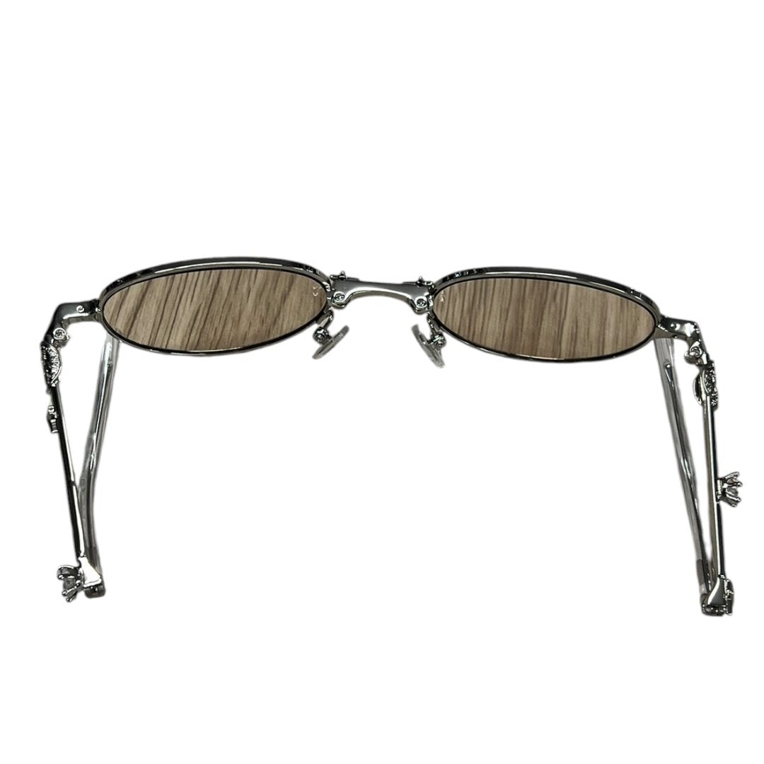GENTLE MONSTER Metal PICO Sunglasses Silver, Brown Silver Hardware JU224