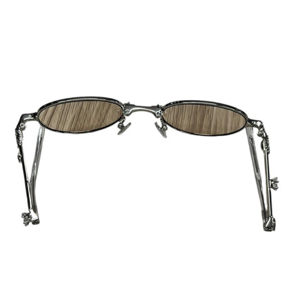 GENTLE MONSTER Metal PICO Sunglasses Silver, Brown Silver Hardware JU224