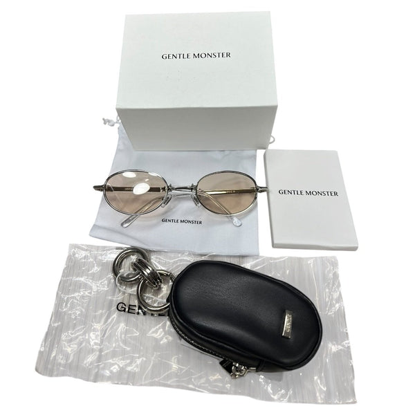 GENTLE MONSTER Metal Pico Sunglasses Silver / Brown Tint Silver Hardware JU223
