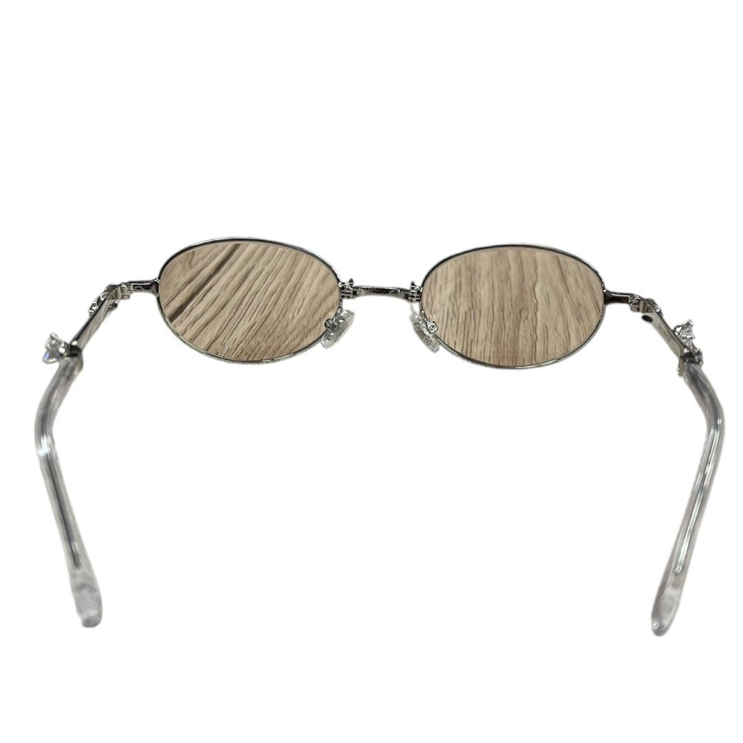 GENTLE MONSTER Metal Pico Sunglasses Silver / Brown Tint Silver Hardware JU223