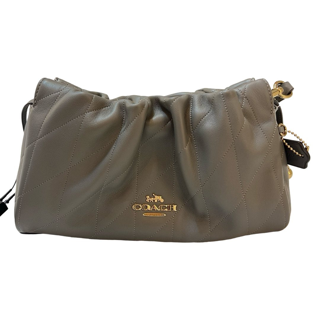 coach Leather Soft Tabby Shoulder Bag Grey Gold Hardware co40