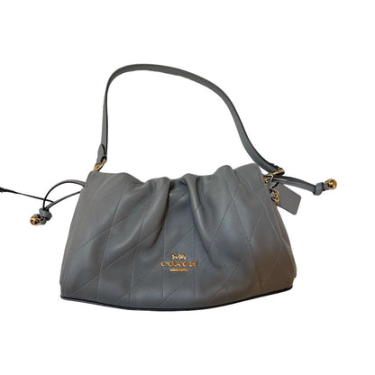 coach Leather Soft Tabby Shoulder Bag Grey Gold Hardware co40