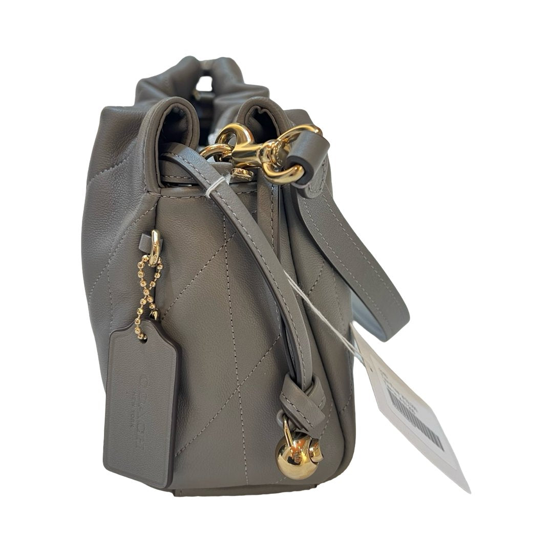 coach Leather Soft Tabby Shoulder Bag Grey Gold Hardware co40