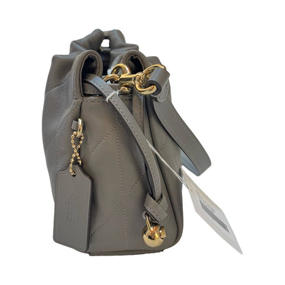 coach Leather Soft Tabby Shoulder Bag Grey Gold Hardware co40