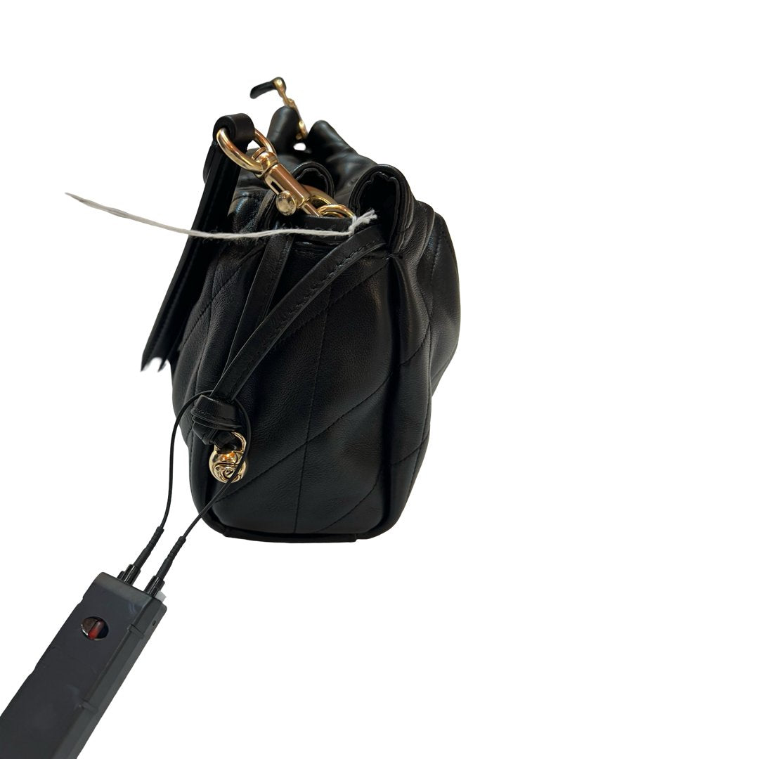 coach Leather Kira Crossbody Shoulder Bag Black Gold Hardware co34