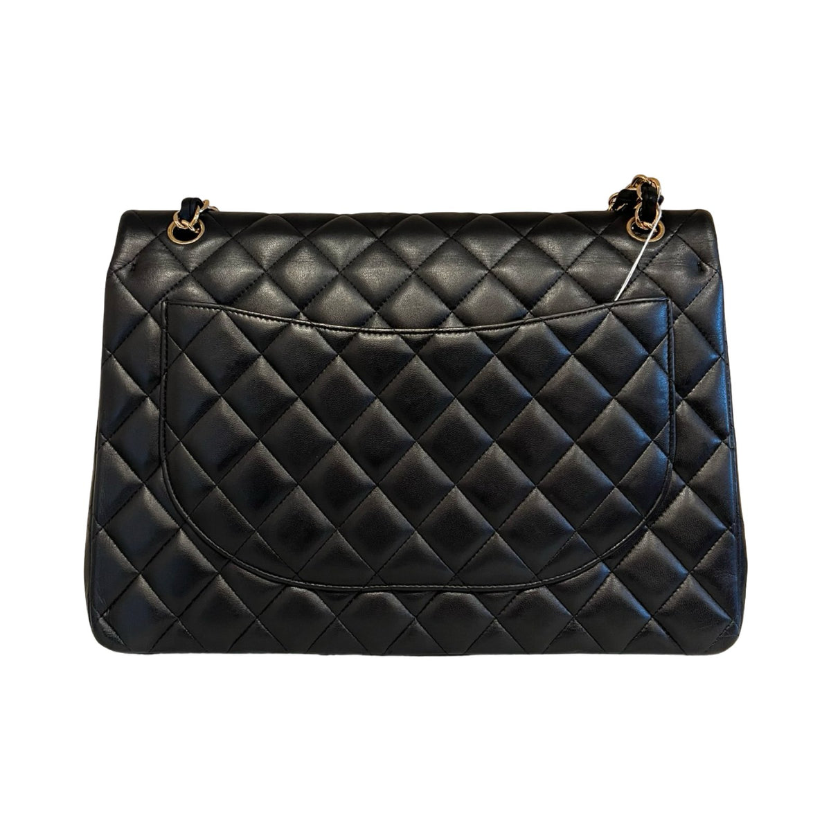 CHANEL Lambskin Classic Flap Shoulder Bag Black Gold Hardware Ch2274