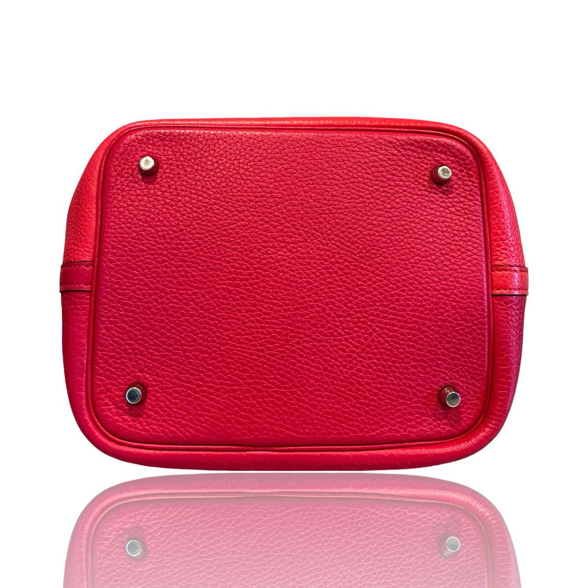 HERMÈS Clemence Picotin Lock Tote Pink Silver Hardware He488
