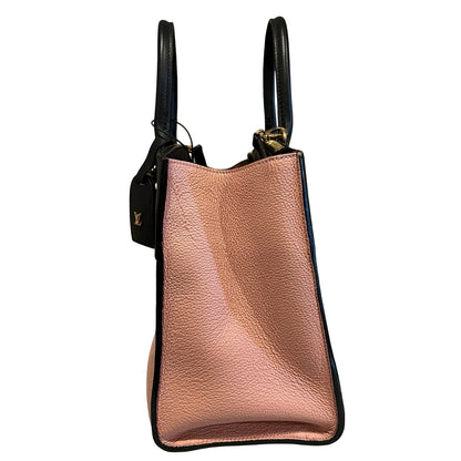 LOUIS Taurillon Leather Maremmene Tote Black and Pink Gold Hardware Lo2382