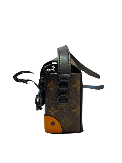 LOUIS VUITTON Monogram Canvas Soft Trunk Wallet Shoulder Bag Brown, Black, Orange Black Hardware Ry13