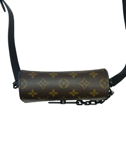LOUIS VUITTON Monogram Canvas Soft Trunk Wallet Shoulder Bag Brown, Black, Orange Black Hardware Ry13