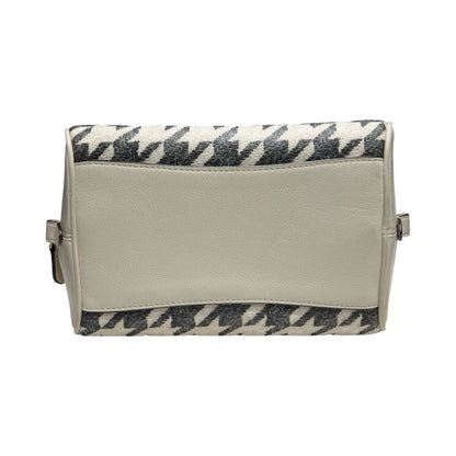 COACH Coated Canvas Mini Rowan Satchel Handbag Cream and Black Silver Hardware Co83