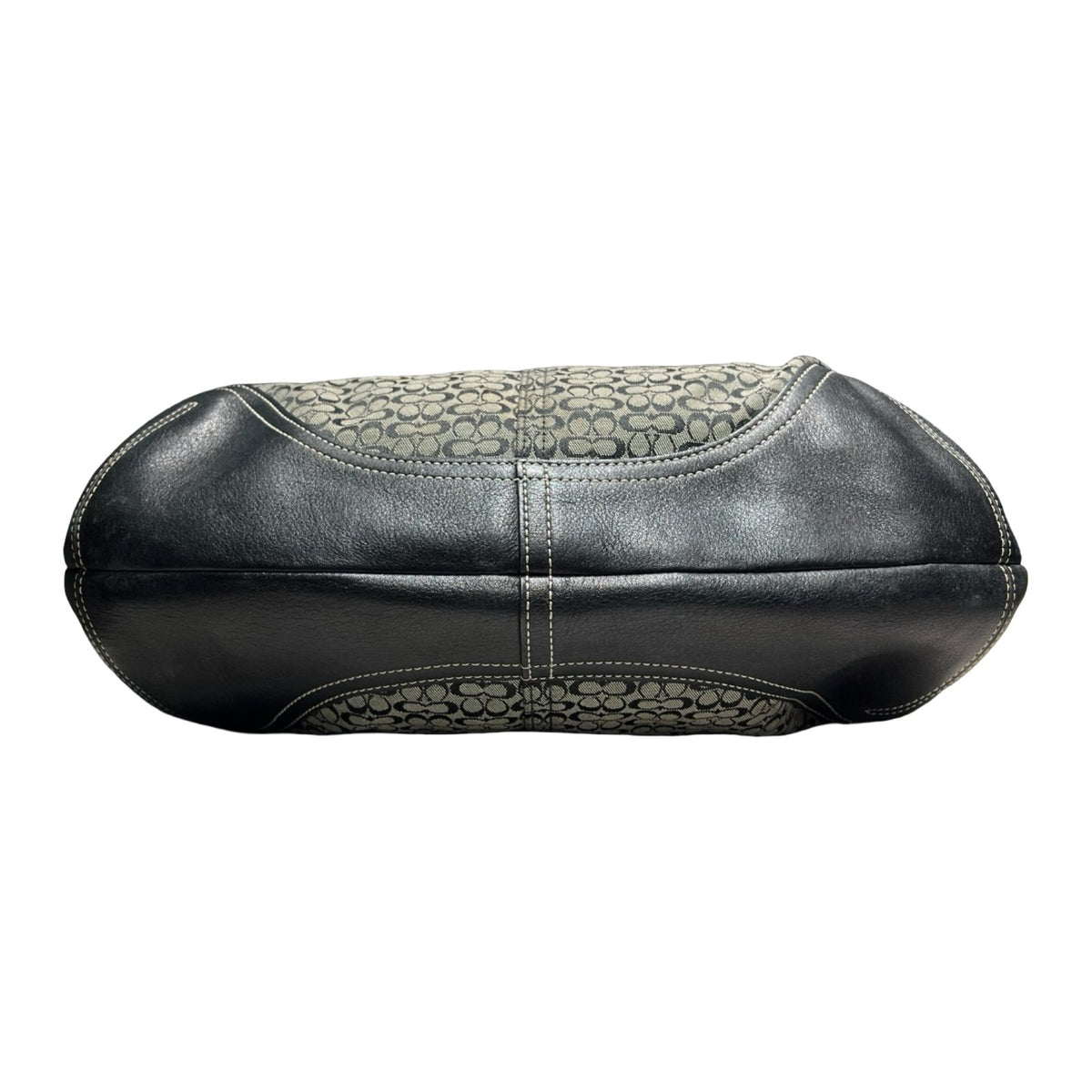 COACH Signature C Canvas Signature C Hobo Bag Shoulder Bag Charcoal Black Silver Hardware Co52