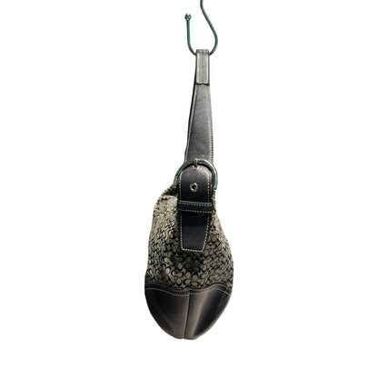 COACH Signature C Canvas Signature C Hobo Bag Shoulder Bag Charcoal Black Silver Hardware Co52