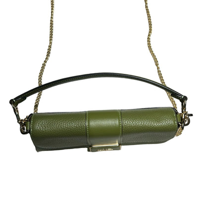 COACH Pebble Grain Cassie Crossbody 19 Shoulder Bag Green Gold Hardware Co82