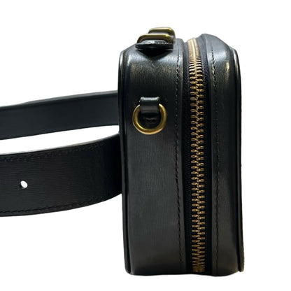 COACH Signature Canvas, Leather Dempsey Camera Bag In Signature Canvas Belt Bag Black, Tan Gold Hardware Co84
