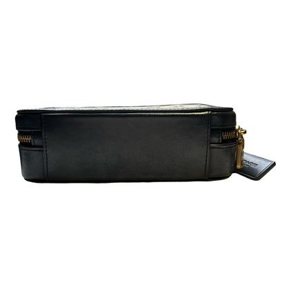 COACH Signature Canvas, Leather Dempsey Camera Bag In Signature Canvas Belt Bag Black, Tan Gold Hardware Co84
