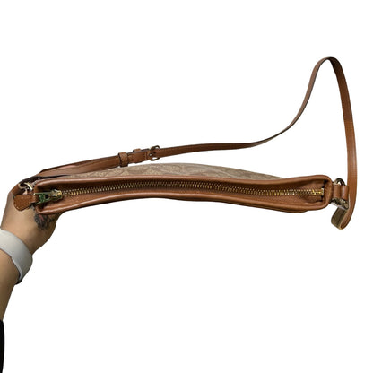 COACH Signature Coated Canvas Signature Crossbody Bag Crossbody Bag Brown Gold Hardware Co43
