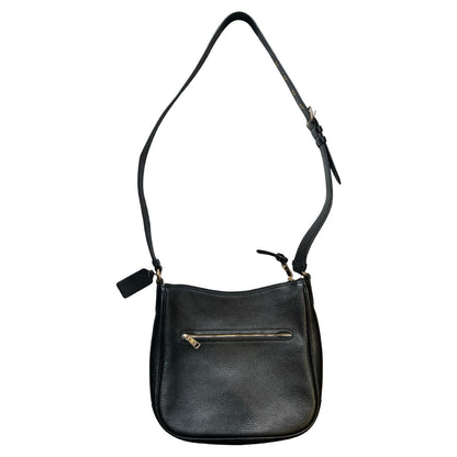 COACH Pebbled Leather Pebbled Leather Shoulder Bag Shoulder Bag Black Gold Hardware Co87