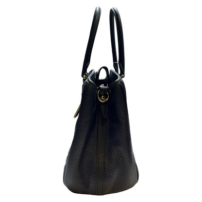COACH Patchwork Leather & Suede Patchwork Satchel Handbag Handbag Navy Blue Gold Hardware Co64