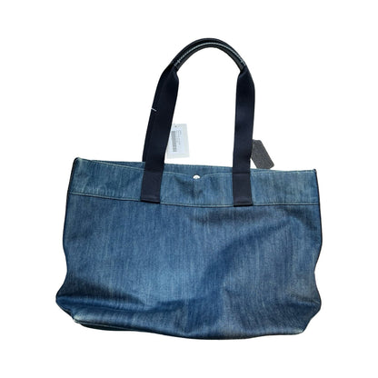 COACH Denim Horse and Carriage Tote Tote Bag Blue Silver Hardware Co47