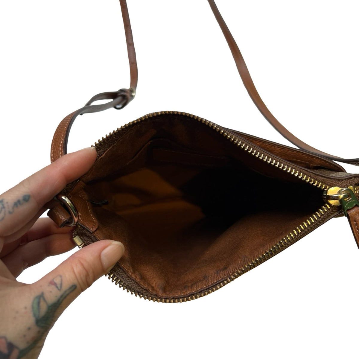 COACH Signature Coated Canvas Signature PVC File Crossbody Bag Crossbody Bag Brown Gold Hardware Co53