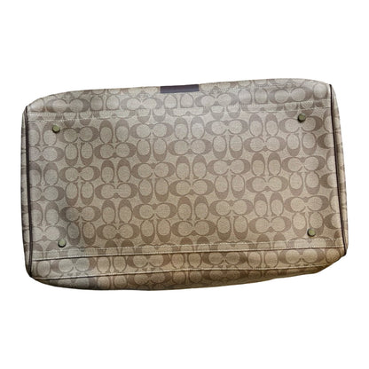COACH Signature C Canvas Duffle Bag Brown, Tan Gold Hardware Co45