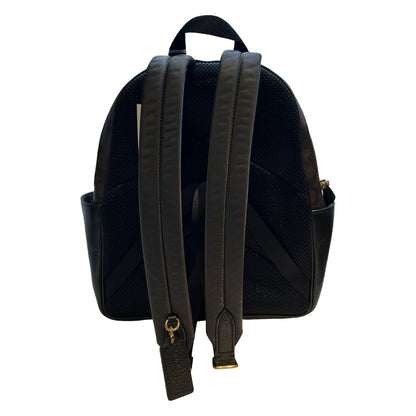 COACH Signature Canvas, Leather Backpack Backpack Brown, Black Gold Hardware Co74